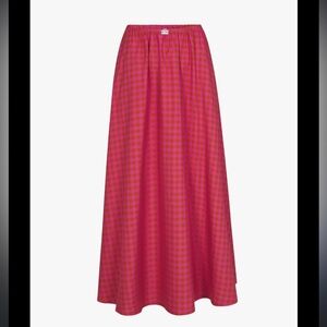 ratboi Pink Checkered Maxi Skirt